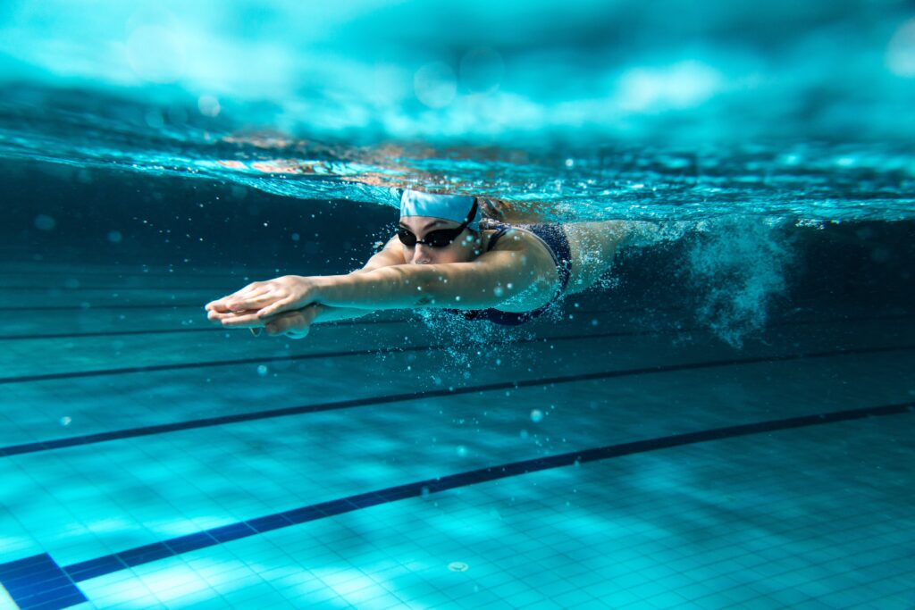 Swimmer under water