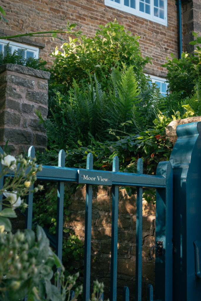 Chatsworth blue gate to Moorview