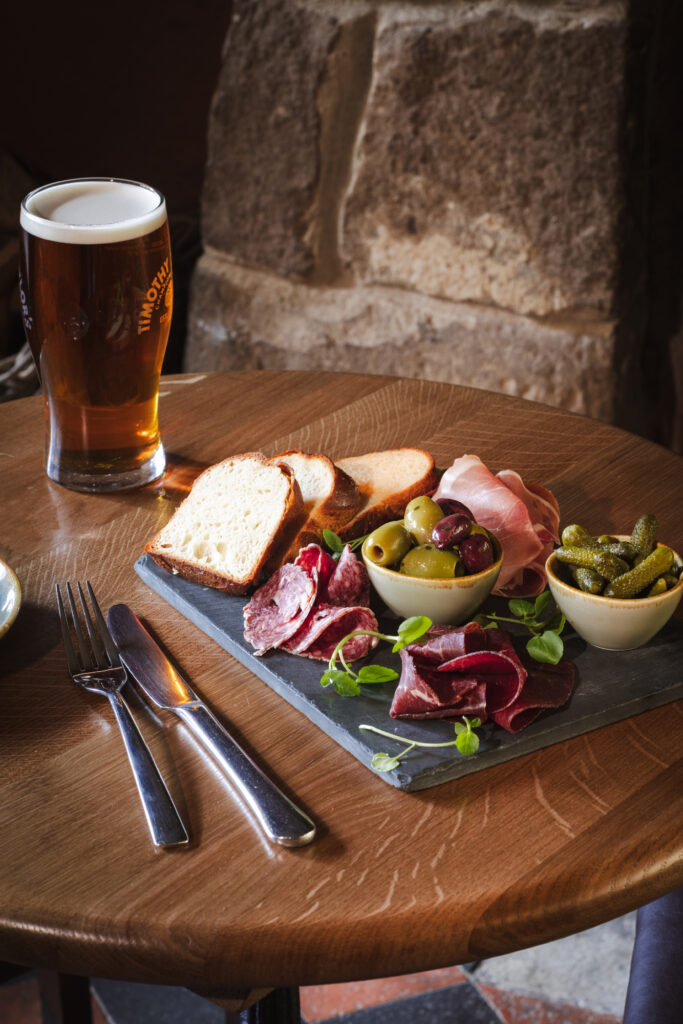 Charcuterie Plate with beer