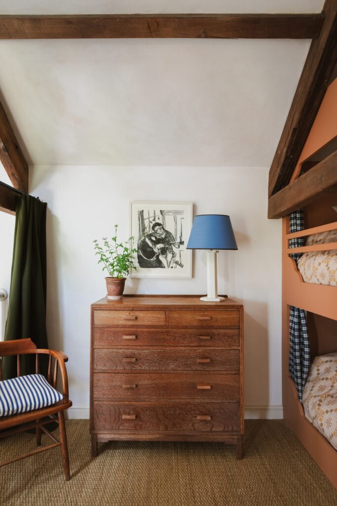 Chest of drawers and bunk beds