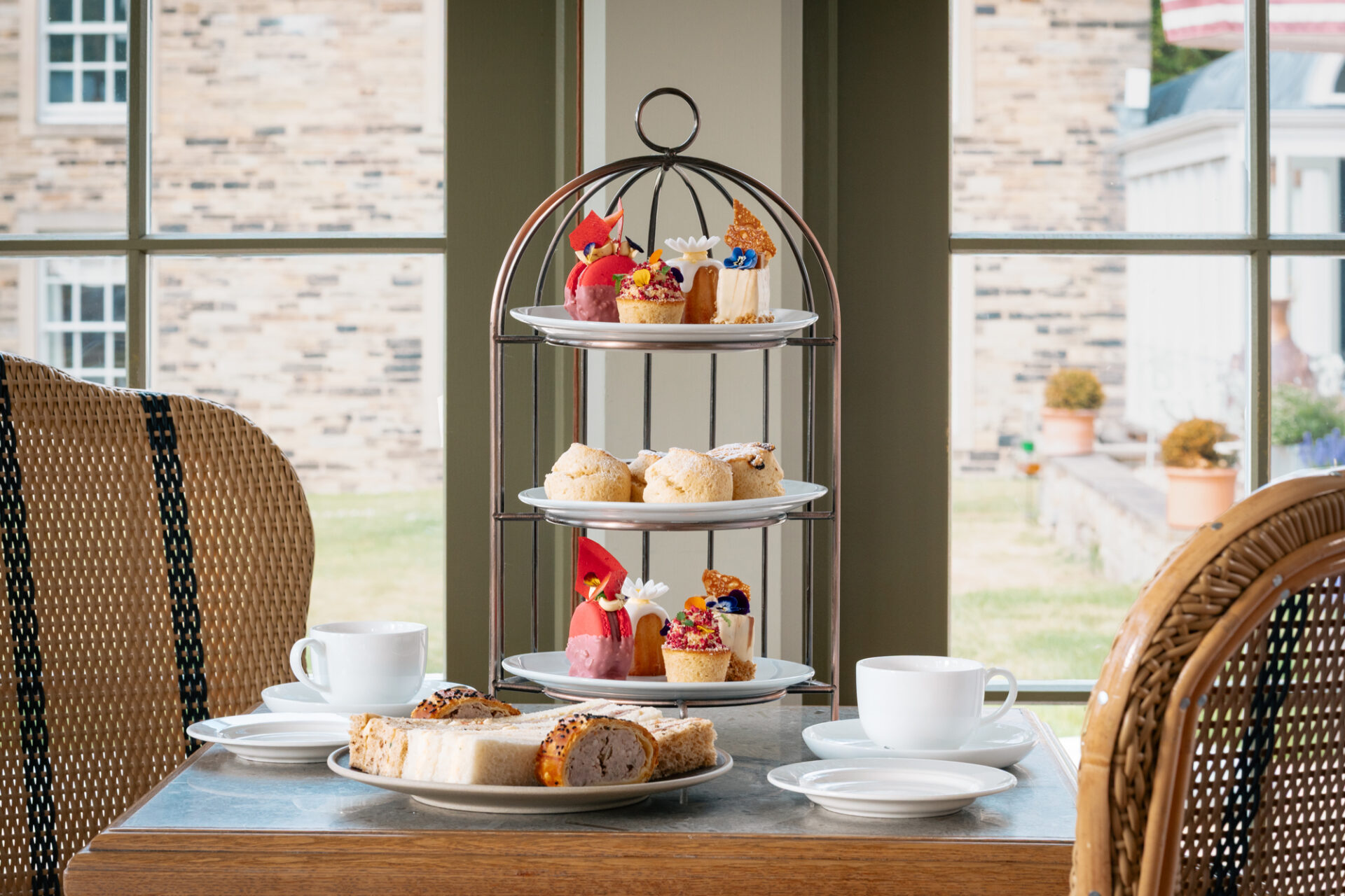 Floral themed afternoon tea