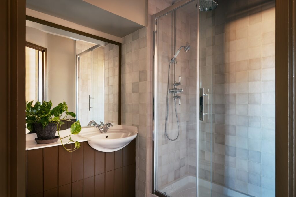Bathroom with a shower