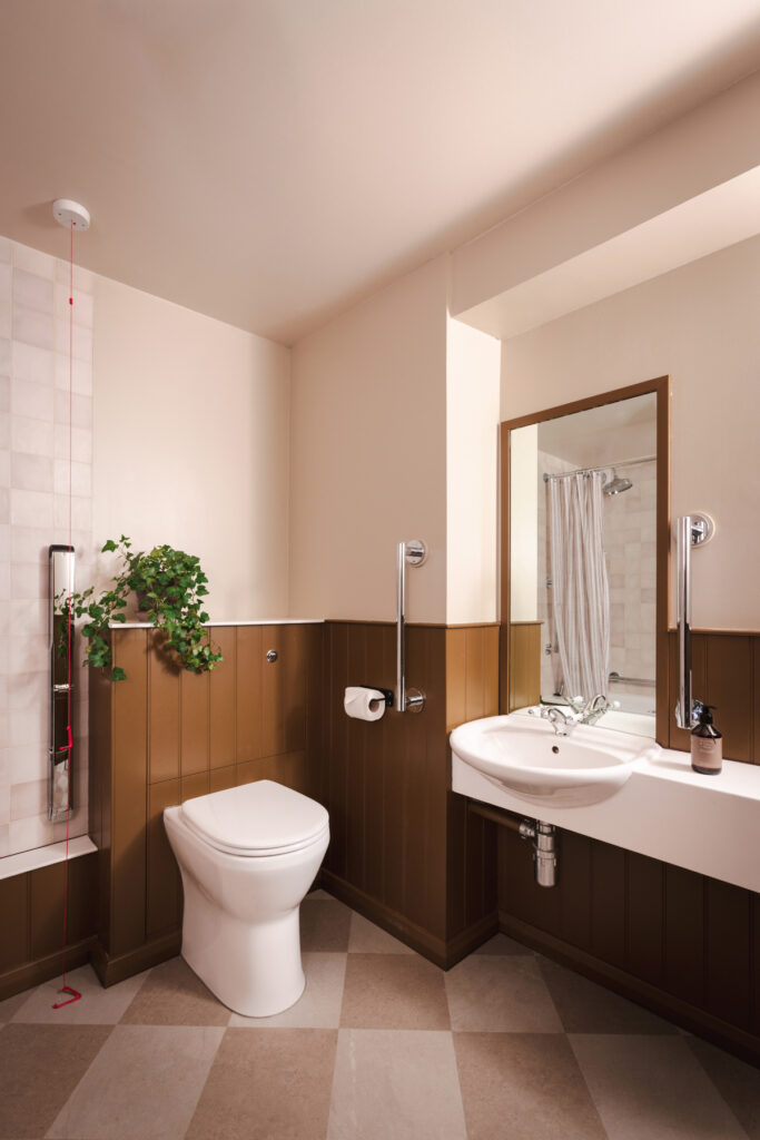 The Hide Accessible Bathroom with Grab Rails and Alarm
