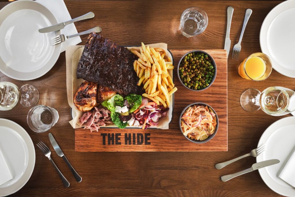 The hide restaurant meat platter for four
