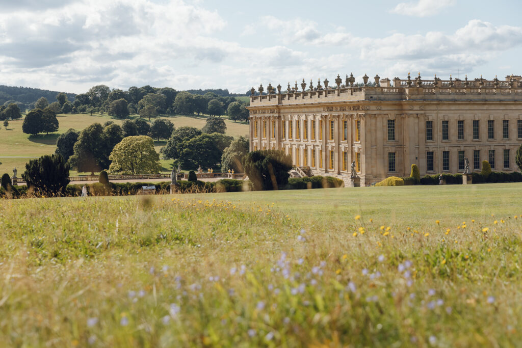 Chatsworth House And Gardens on a summer day
